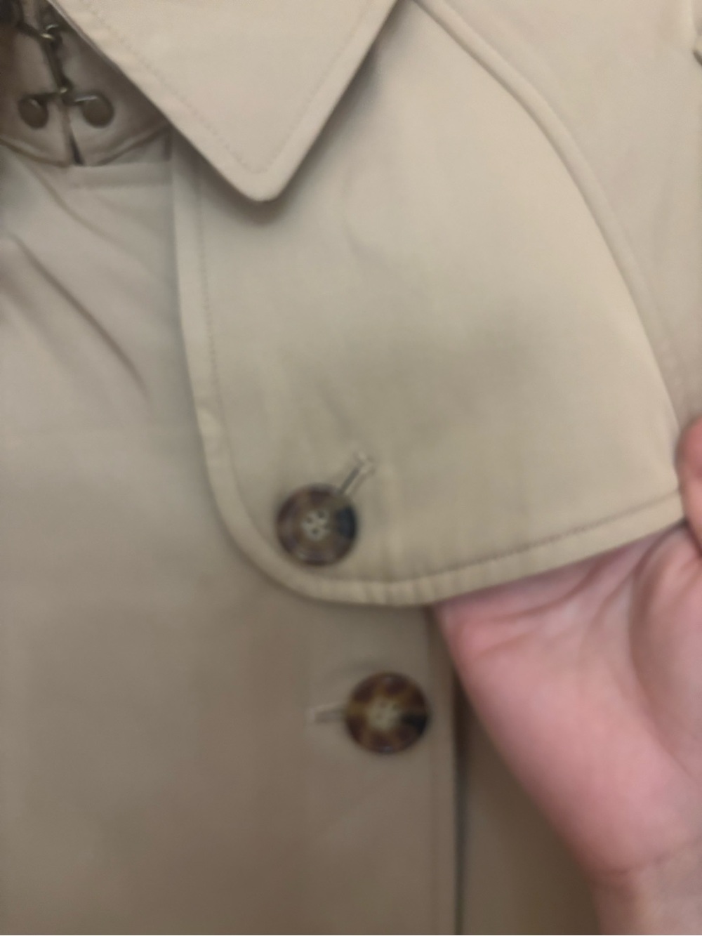Burberry Tan Double-Breasted Trench Coat with Belt - Picture 5 of 5